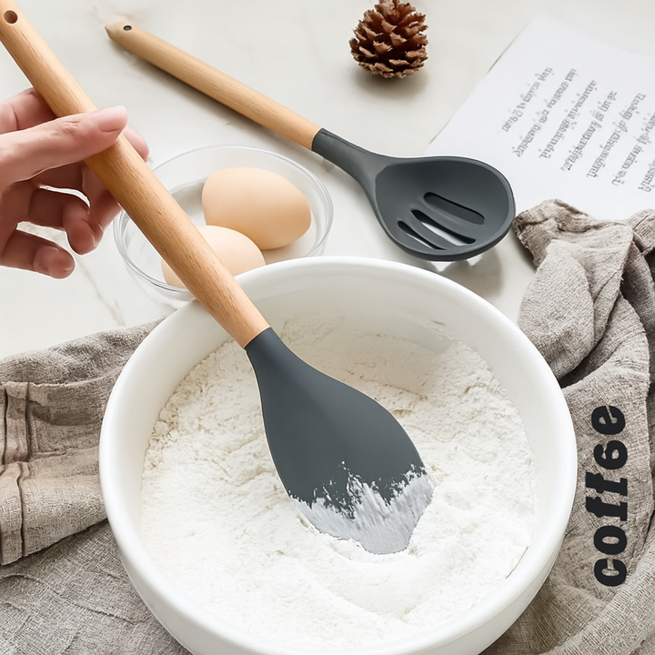 12PCS Silicone Kitchenware Cookware Kitchen Utensils Set