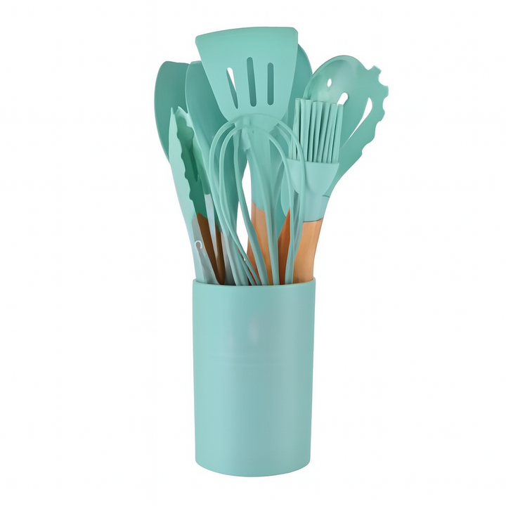 12PCS Silicone Kitchenware Cookware Kitchen Utensils Set