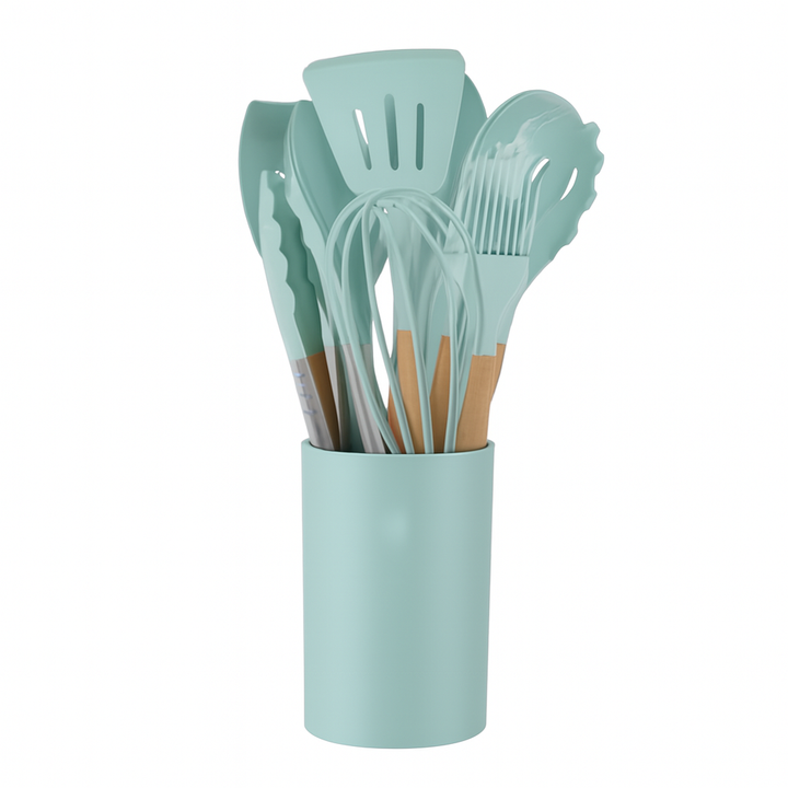 12PCS Silicone Kitchenware Cookware Kitchen Utensils Set